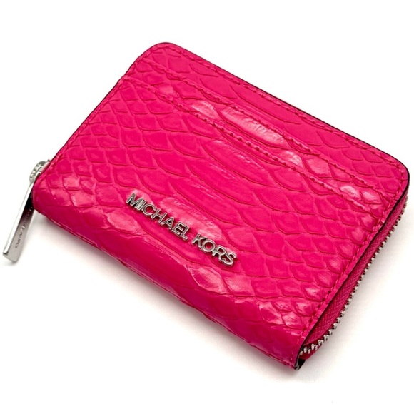 Michael Kors Medium ZA Card Case Wallet Electric Pink - Picture 1 of 8